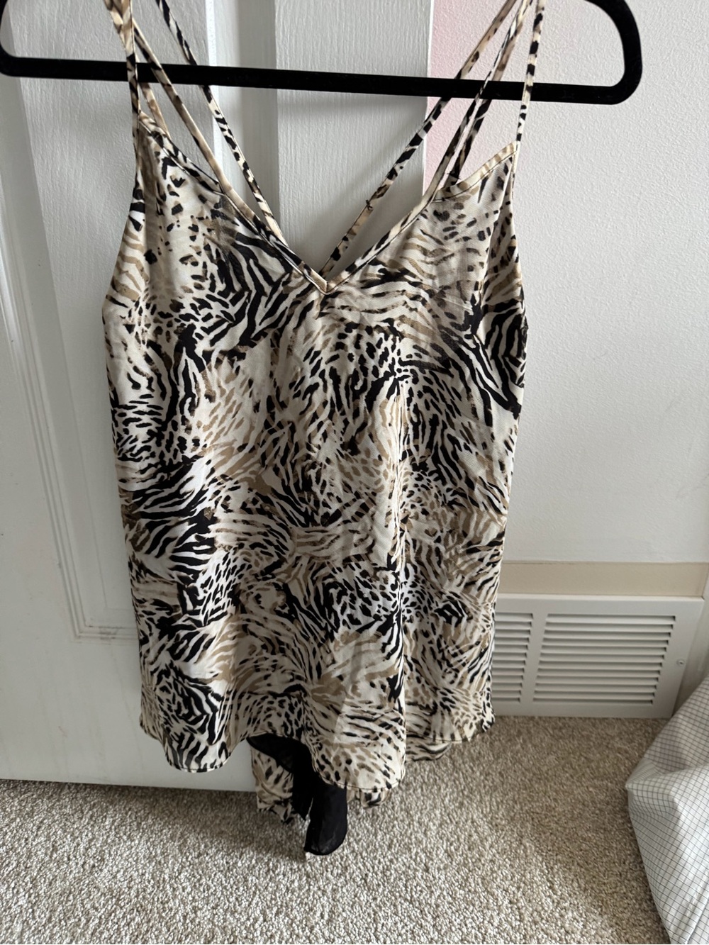 Guess Neutral Animal Print Satin Cami Tank